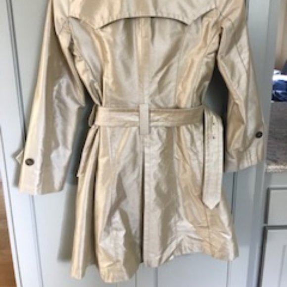 Classic Burberry Beige Metalic Trench Coat - Picture 10 of 10